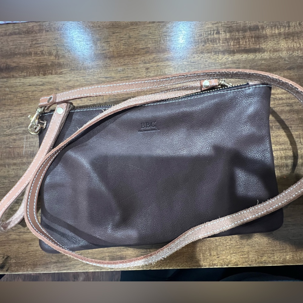 Chic Brown Leather Crossbody Bag